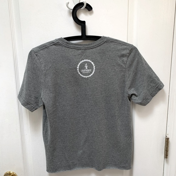 Grey Cropped Brewery T-shirt - Picture 2 of 2
